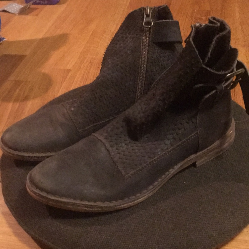 Free people leather booties practically unworn